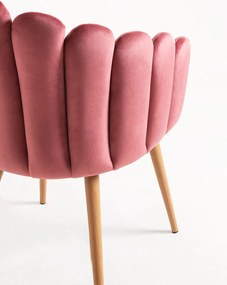 Set van 4 fluwelen fauteuils