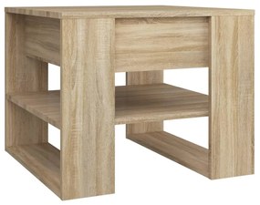 vidaXL Salontafel 55,5x55x45 cm bewerkt hout sonoma eikenkleurig