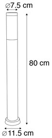 Buitenlamp paal antraciet met opaal 80 cm IP44 - Rox Modern E27 IP44 Buitenverlichting cilinder / rond