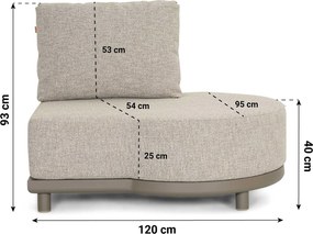 Loungeset tuin 6 personen Rope Taupe  Santika Furniture Santika