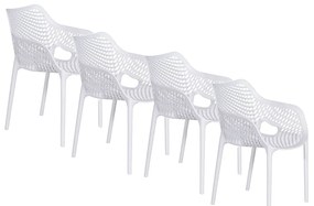 Garden Impressions Air XL kunststof tuinstoel wit - set van 4 stuks