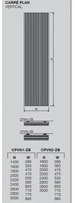 Vasco Carre Plan CPVN2 designradiator dubbel 1800x415mm 1643 watt antraciet 111360415180011880301-0000