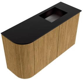 Mondiaz Joya 70cm toiletmeubel ronding links oak met wastafel faye rechts 1 kraangat urban