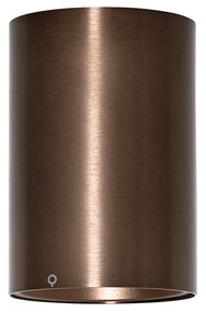 Moderne opbouwspot donkerbrons GU10 50mm - Deep