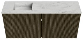 Mondiaz Joya DLux 90cm toiletmeubel shadow met wastafel faye links 1 kraangat opalo