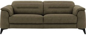 Goossens Excellent Bank Alma bruin, micro leer, 2,5-zits, urban industrieel
