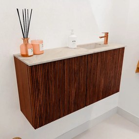Mondiaz Joya DLux 80cm toiletmeubel ruby met wastafel faye rechts 1 kraangat frappe