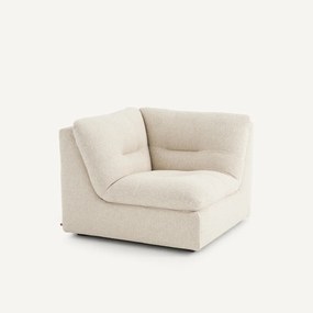 Moduleerbare hoek van 90°, in bouclé stof, GIULIANO