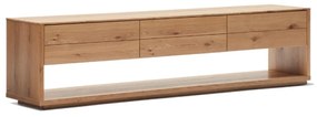 Kave Home Alguema Eiken Tv-meubel Met Lades En Open Vak - 200x40x51cm.