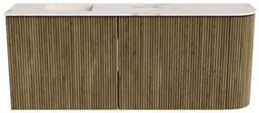 Mondiaz Joya DLux 100cm toiletmeubel ronding rechts dusk met wastafel faye links 1 kraangat frappe
