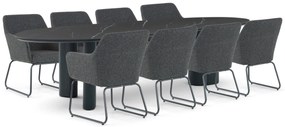 Tuinset 8 personen 300 cm Outdoor textiel Grijs Lifestyle Garden Furniture Lugo/Weave