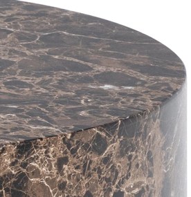 Ronde Salontafelset Bruin Emperador Marmer Look