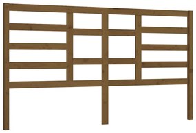 vidaXL Hoofdbord 186x4x104 cm massief grenenhout honingbruin