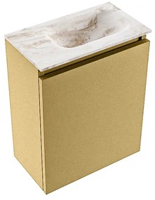 Mondiaz Ture DLux toiletmeubel 40cm oro met wastafel frappe rechts zonder kraangat