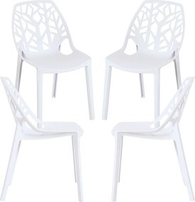 Set 4 Hissar Polypropyleen Stoelen