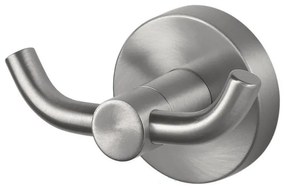 Haceka Kosmos Handdoekhaak - rond - dubbel - geborsteld RVS 1208615