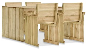 vidaXL 5-delige Tuinset geïmpregneerd grenenhout