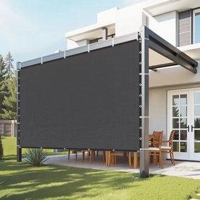 VEVOR 90% zonwerend schaduwdoek (305 x 305 cm) voor pergola met roestvrijstalen ringen, schaduwdoek met 140 g/m² HDPE-materiaal, voor buitenpatio, tuin en achtertuin (zwart)