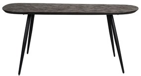 Ovale Eettafel Donker Teak Hout - 180 X 90cm.