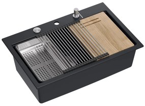 granieten spoelbak MARC 110 WORKSTATION Black