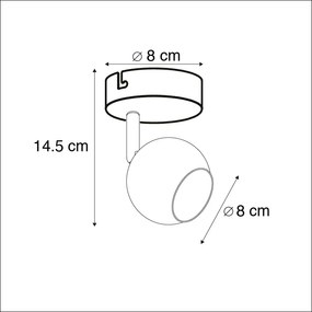 Retro plafondspot messing rond - Gissi