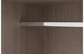 Goossens Excellent Kledingkast Nature, 250 cm breed, 223 cm hoog, 2 hout schuifdeuren