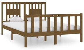 vidaXL Bedframe massief hout honingbruin 140x190 cm