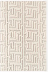 Handgetuft hoog-laag wollen vloerkleed Monty