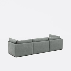 Modulaire 3-zitsbank in gestructureerde stof, Malo