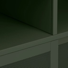 Hoge Kast Groen Metaal - 90x40x180cm.