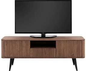 Goossens Tv Meubel Seppe, 2 deuren 1 lade 1 open vak 135 cm breed