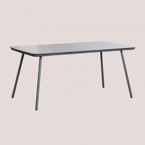 Tuin Tafel Rechthoekig 160x90 Cm In Glas En Aluminium Arhiza Grijs – Antraciet - Sklum