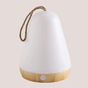 Draadloze Led-buitenlamp Tobago Bruin – Natuurlijk Hout - Sklum