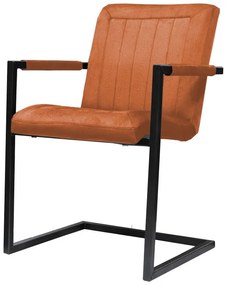 Eetkamerstoel - Lara met leuning - stof Element koper 09