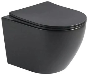 Lambini Design Kala hangend randloos toilet met softclose zitting zwart mat