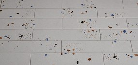DTG Terrazzo wandtegel 7.5x30cm ivoor mat