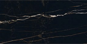 Mexen Flamingo Zwart geglazuurd gerectificeerd G1, vloer- en wandtegel 120 x 60 cm, hoge glans - TL215-120-060-00