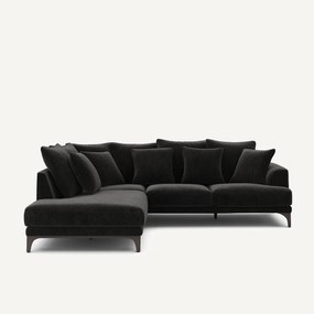 Hoekbank in chenille fluweel, ARMENTO