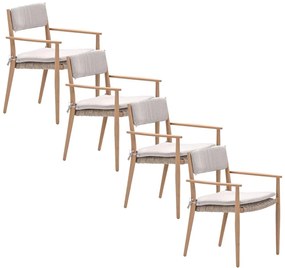 Garden Impressions Lily tuinstoel light teak - 4 stuks