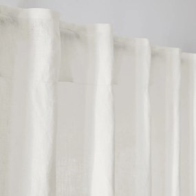 Gordijn in gewassen linnen met verdekte lussen, radiator, Onega