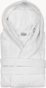 Katoenen unisex badjas met capuchon White