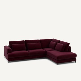 Omvormbare hoekbank rechts, fluweel, Marsile