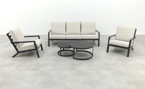 Boston/Rhodos stoel - 3-zitsbank loungeset - 5-delig