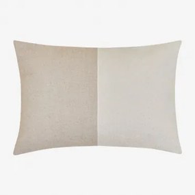 Rechthoekig Kussen 40x60 Cm Van Katoen Louisa Wit - Beige – Linnen - Sklum