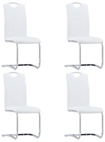 vidaXL Eetkamerstoelen 4 st kunstleer wit