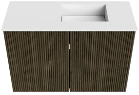 Mondiaz Joya 60cm toiletmeubel shadow met wastafel faye rechts zonder kraangat talc