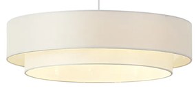 Moderne hanglamp wit 50cm 3-lichts - Drum Duo