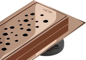 Mexen Flat 360° M12 draaibare lijnafvoer 60 cm, roségoud - 1621060-40