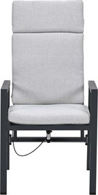 Garden Impressions Kasper tuinset 5-delig - tuintafel 160x84 cm donker grijs