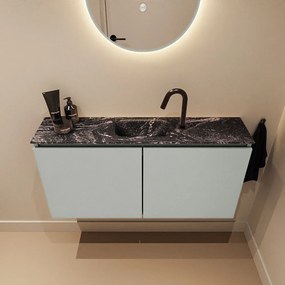 Mondiaz Ture DLux toiletmeubel 100cm greey met wastafel lava midden met kraangat